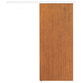 Porta de Correr HOMCOM 90x210 cm com Trilho e Ferragens, Castanho