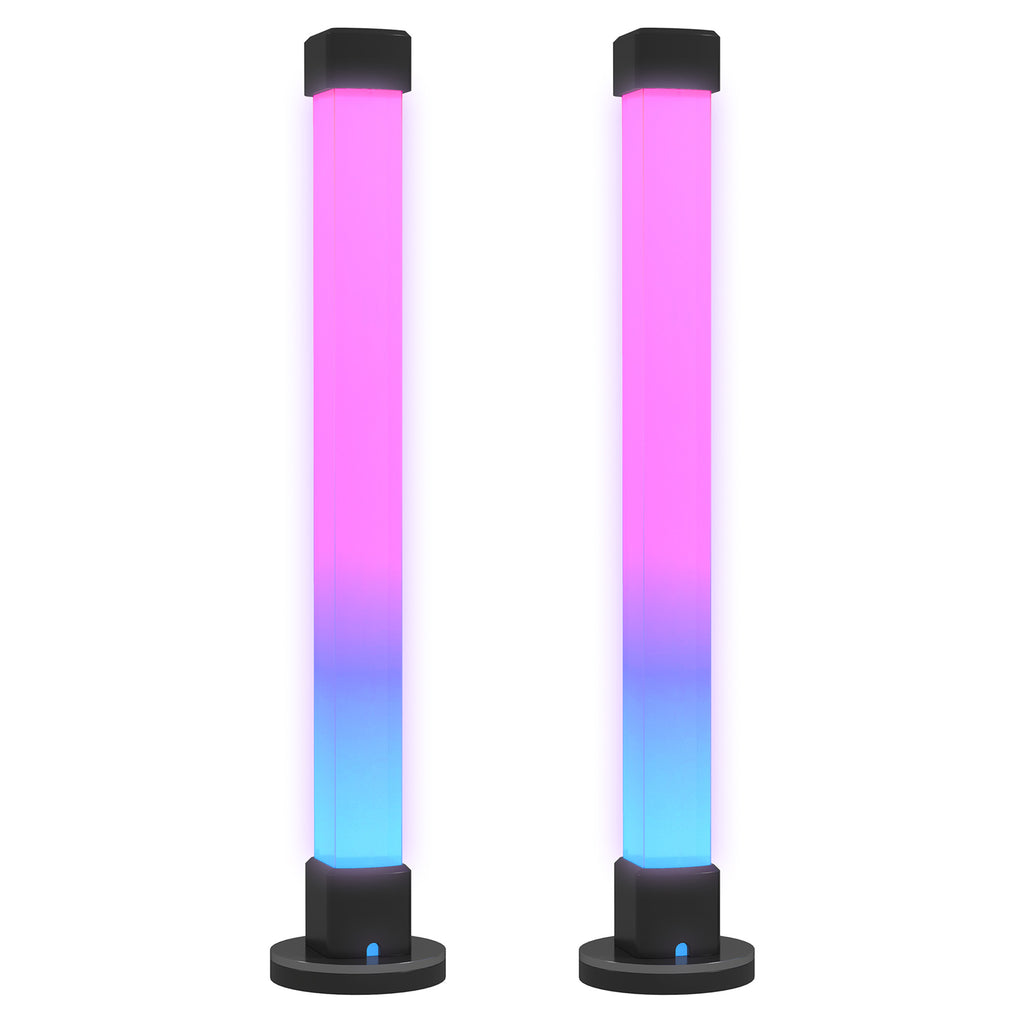 HOMCOM Conjunto 2 Candeeiros Mesa LED RGB Bluetooth Música