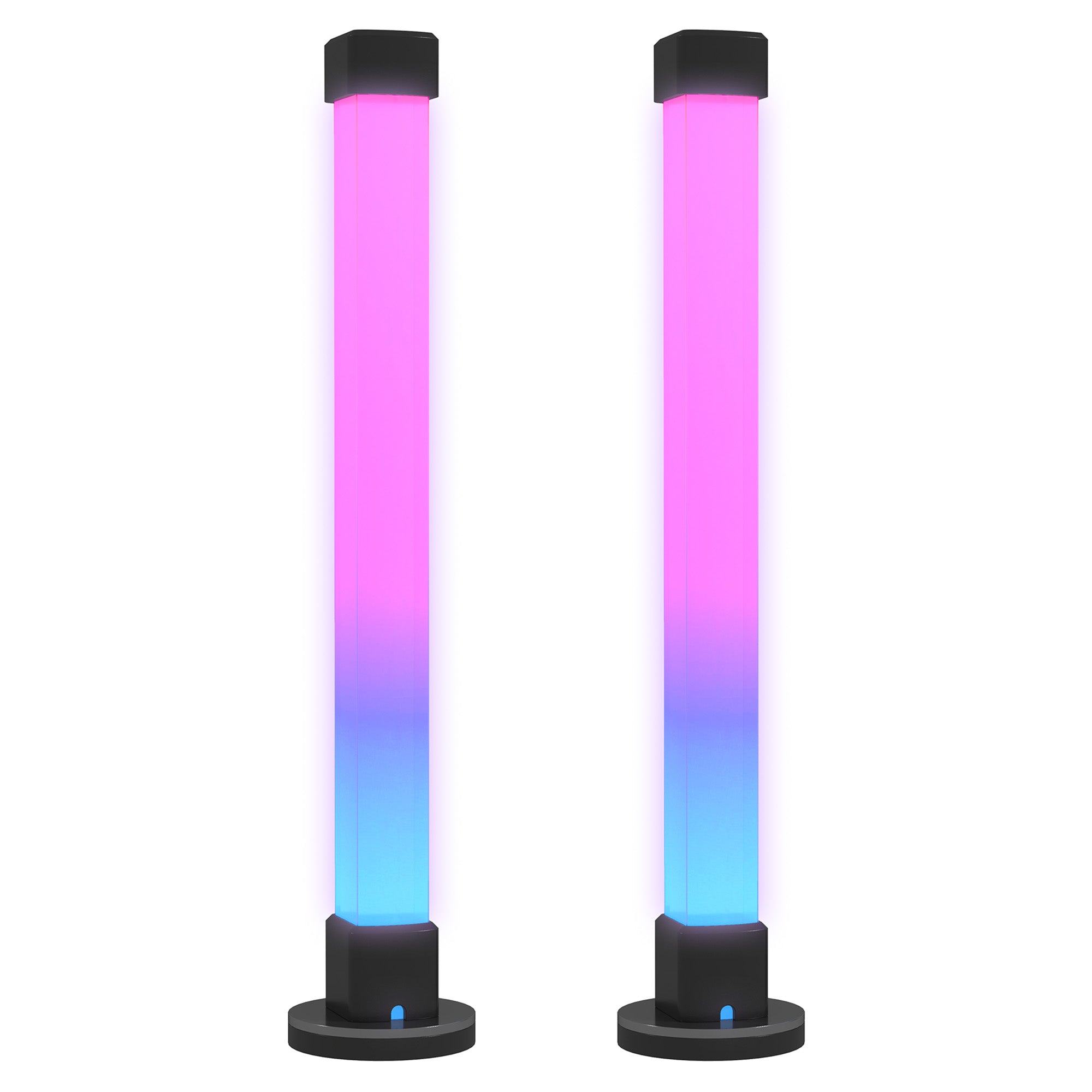 HOMCOM Conjunto 2 Candeeiros Mesa LED RGB Bluetooth Música