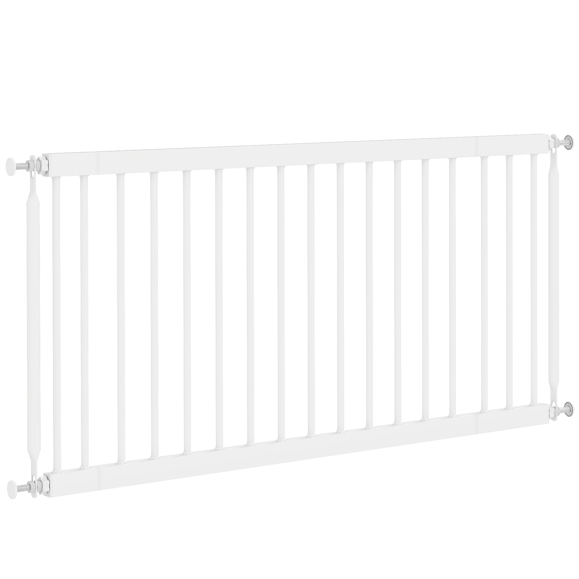 PawHut Barreira de Segurança Extensível para Cães Pequenos, 67-93,5 cm, Branco