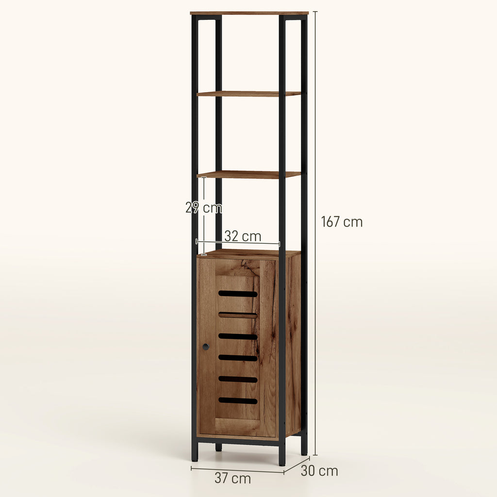 Kleankin Coluna de Casa de Banho Industrial 37x30x167 cm