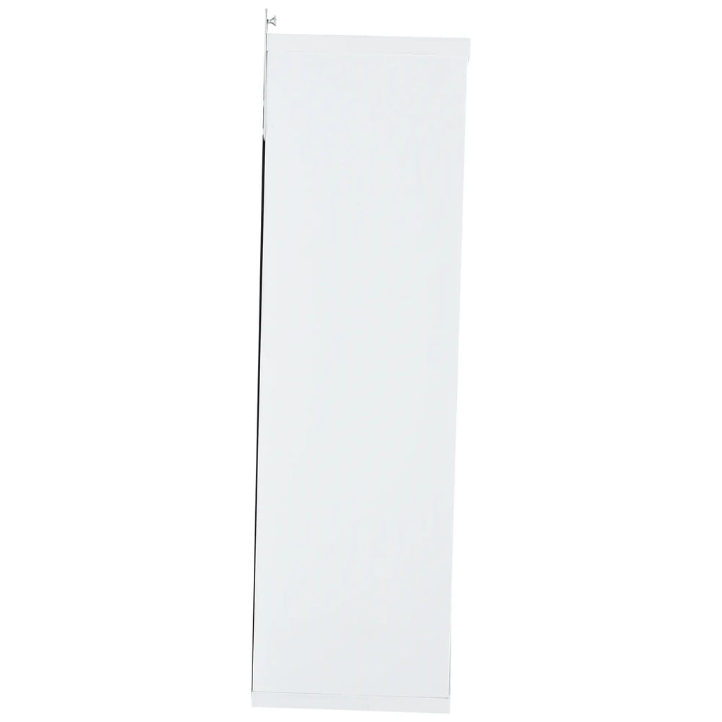 HOMCOM Armário de Espelho com Prateleiras, 60x15x49 cm, Branco e Carvalho