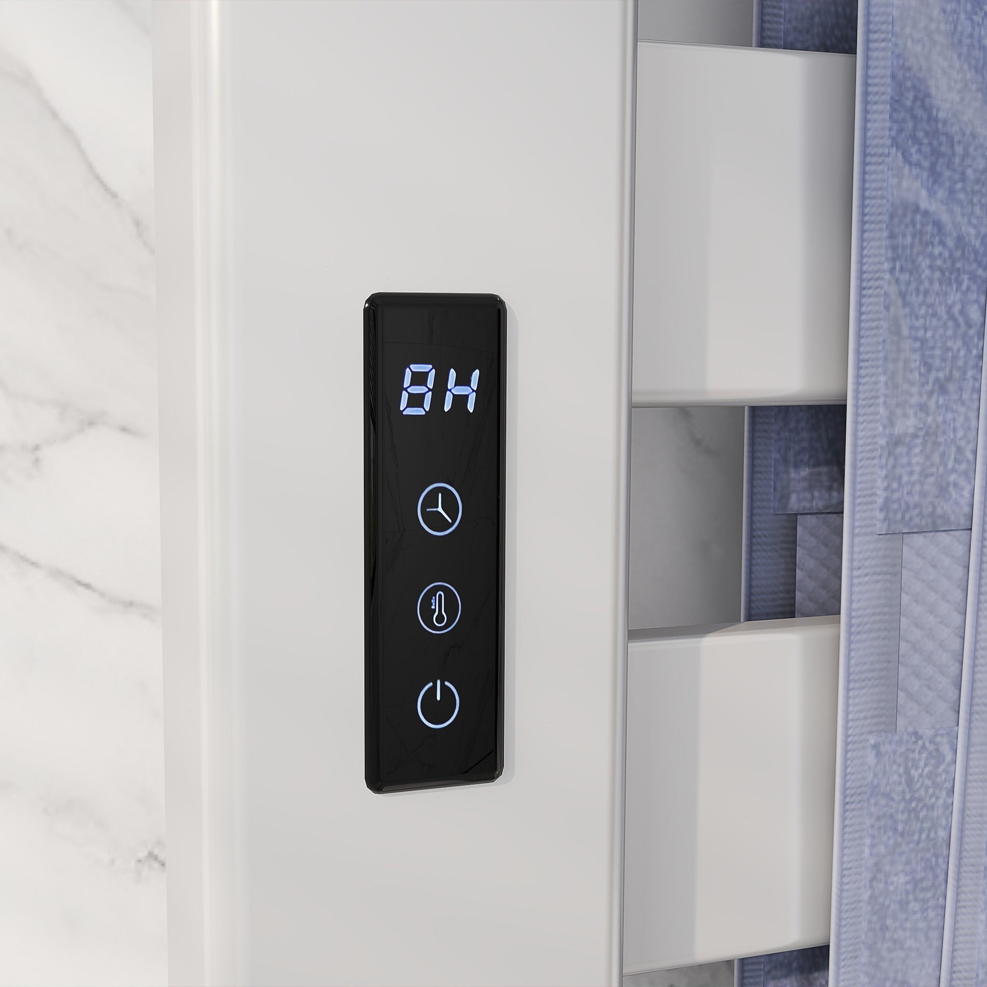 HOMCOM Toalheiro Elétrico de Parede 130W Wi-Fi 4 Barras Branco