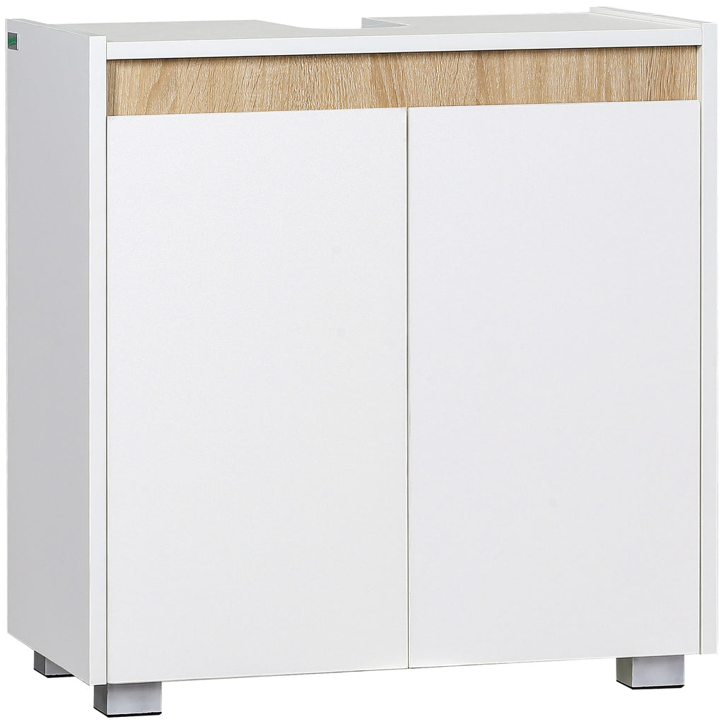 Kleankin Armário de Casa de Banho com 2 Portas 57x33x60cm