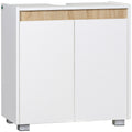 Kleankin Armário de Casa de Banho com 2 Portas 57x33x60cm