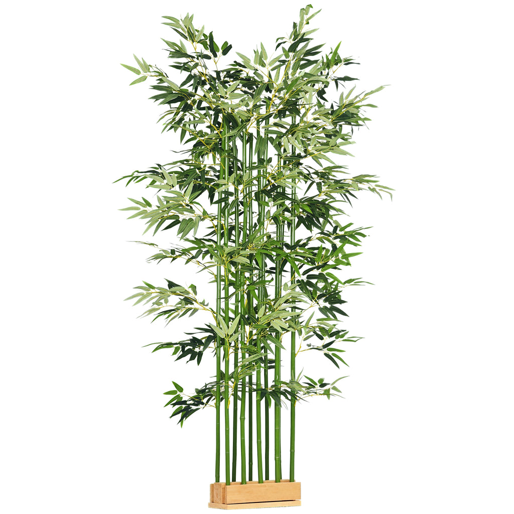 HOMCOM Bambu Artificial 180cm com 1640 Folhas e Vaso