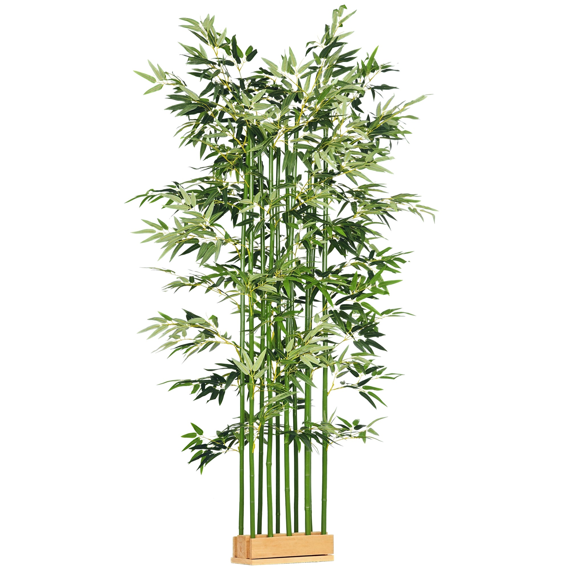 HOMCOM Bambu Artificial 180cm com 1640 Folhas e Vaso