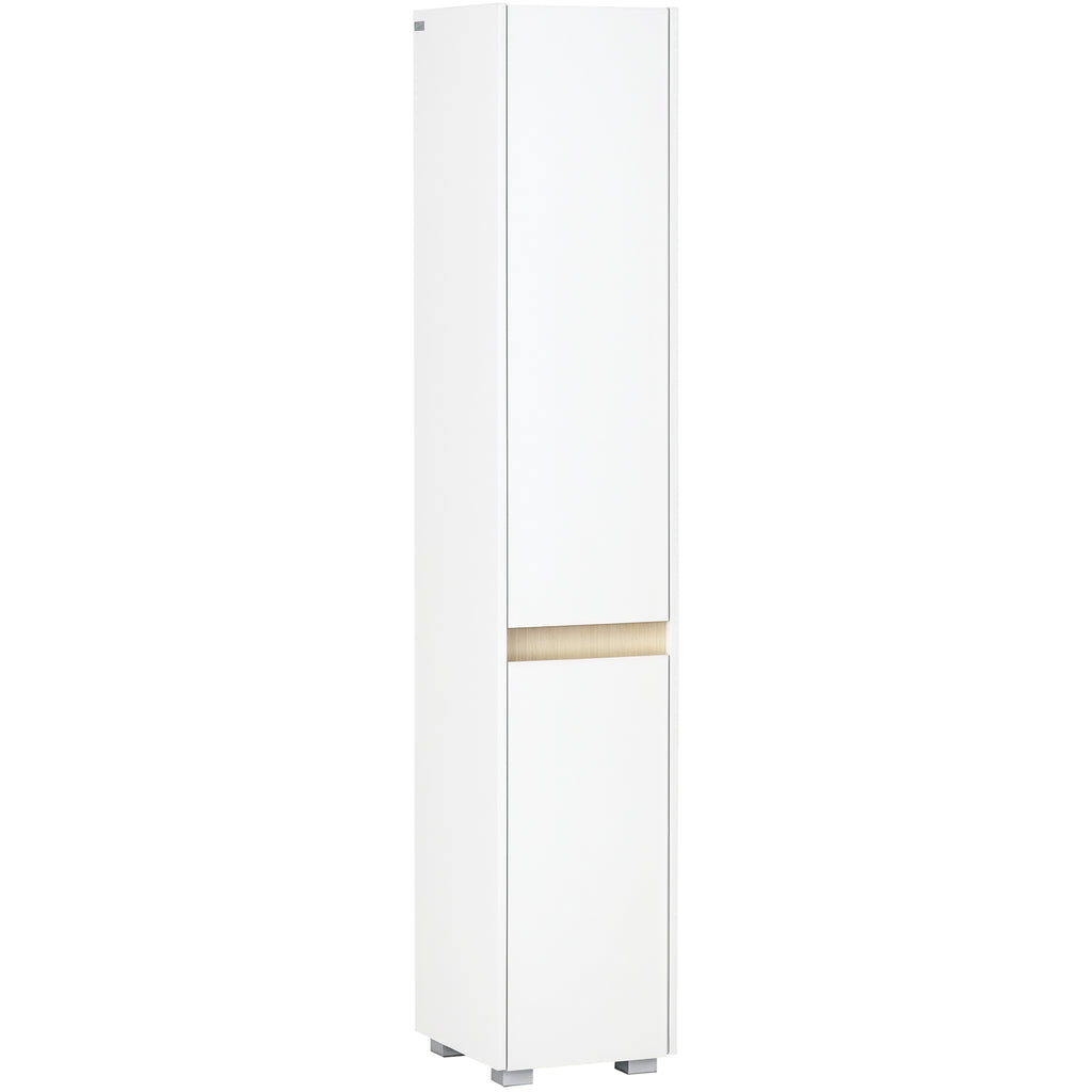 Kleankin Coluna de Casa de Banho 5 Níveis, 30x33x165cm Branco