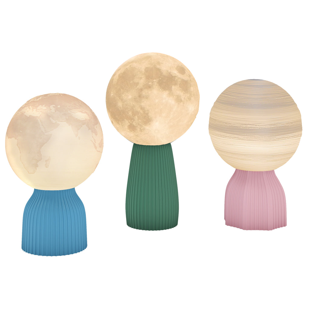 HOMCOM Conjunto de 3 Candeeiros de Mesa 3D
