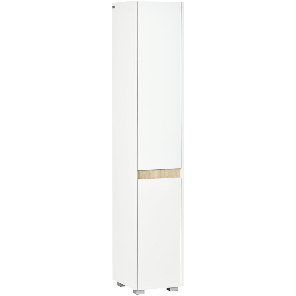 Kleankin Coluna de Casa de Banho 5 Níveis, 30x33x165cm Branco