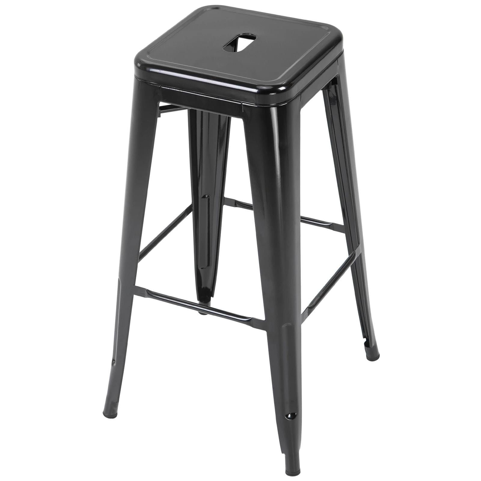 HOMCOM Conjunto de 4 Bancos Industriais em Metal, 43x43x76 cm