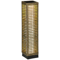 Outsunny Candeeiro Solar de Vime LED, 15,5x15,5x69cm, Marrom Areia