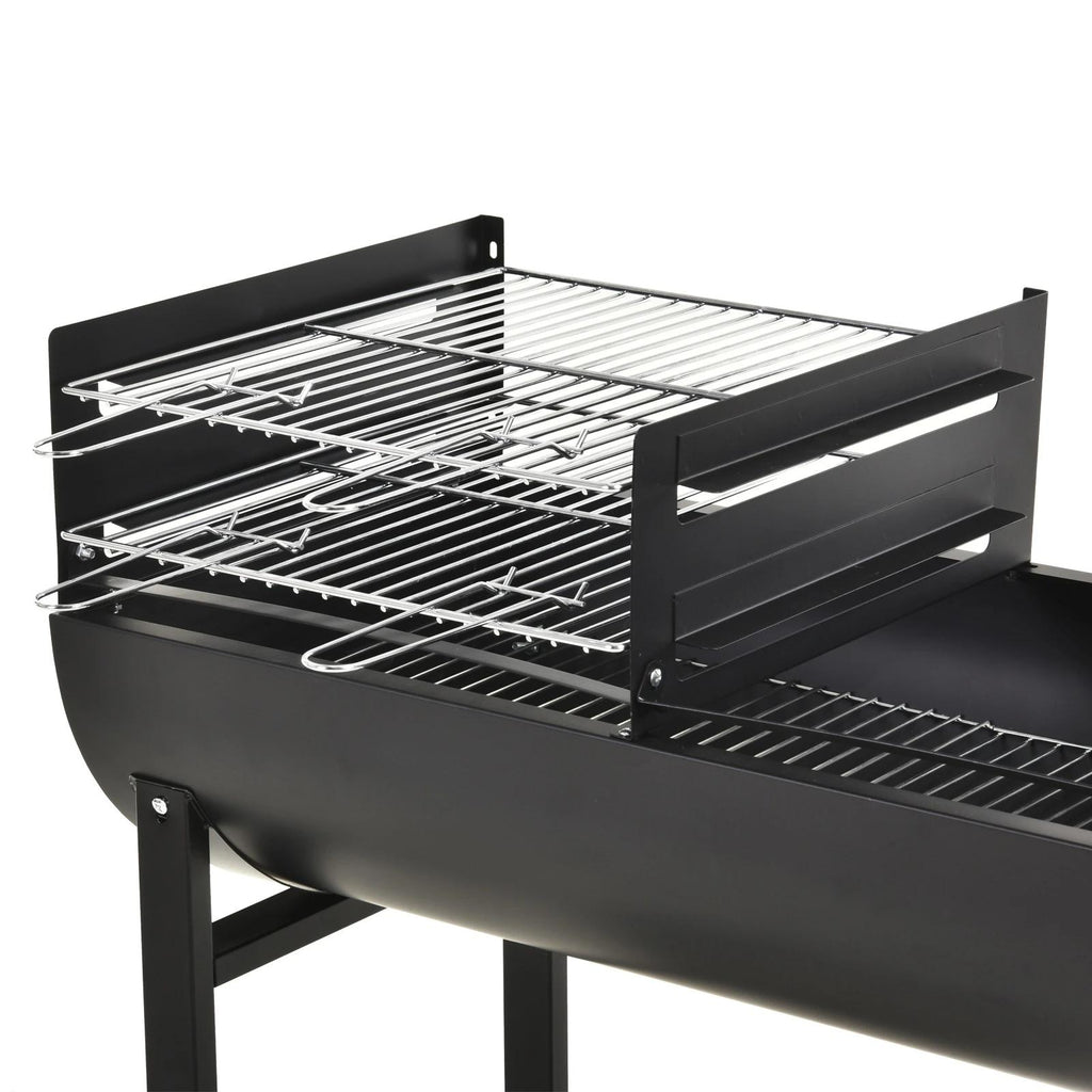 Outsunny Churrasqueira a Carvão com Grelha Ajustável 90x45x96 cm