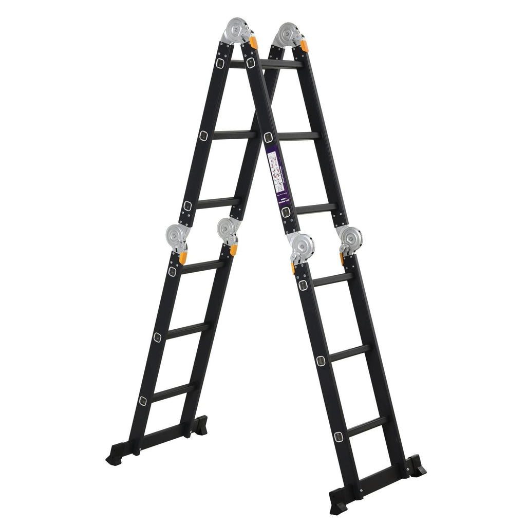 Durhand Escada Multiuso Dobrável 5 em 1 Preta 370cm