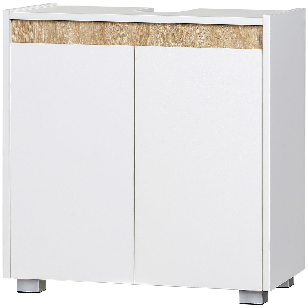 Kleankin Armário de Casa de Banho com 2 Portas 57x33x60cm