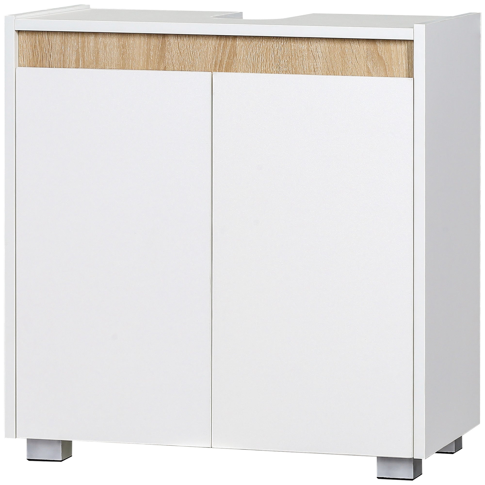 Kleankin Armário de Casa de Banho com 2 Portas 57x33x60cm