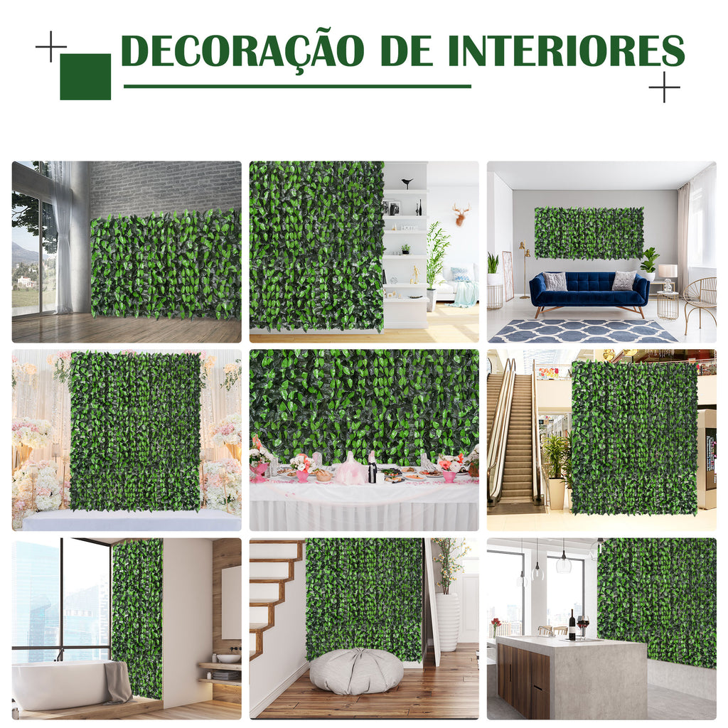 Outsunny Vedação Artificial em Rolo 3x1m para Jardim e Varanda