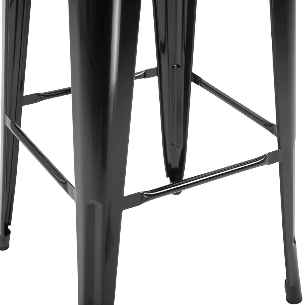 HOMCOM Conjunto de 4 Bancos Industriais em Metal, 43x43x76 cm