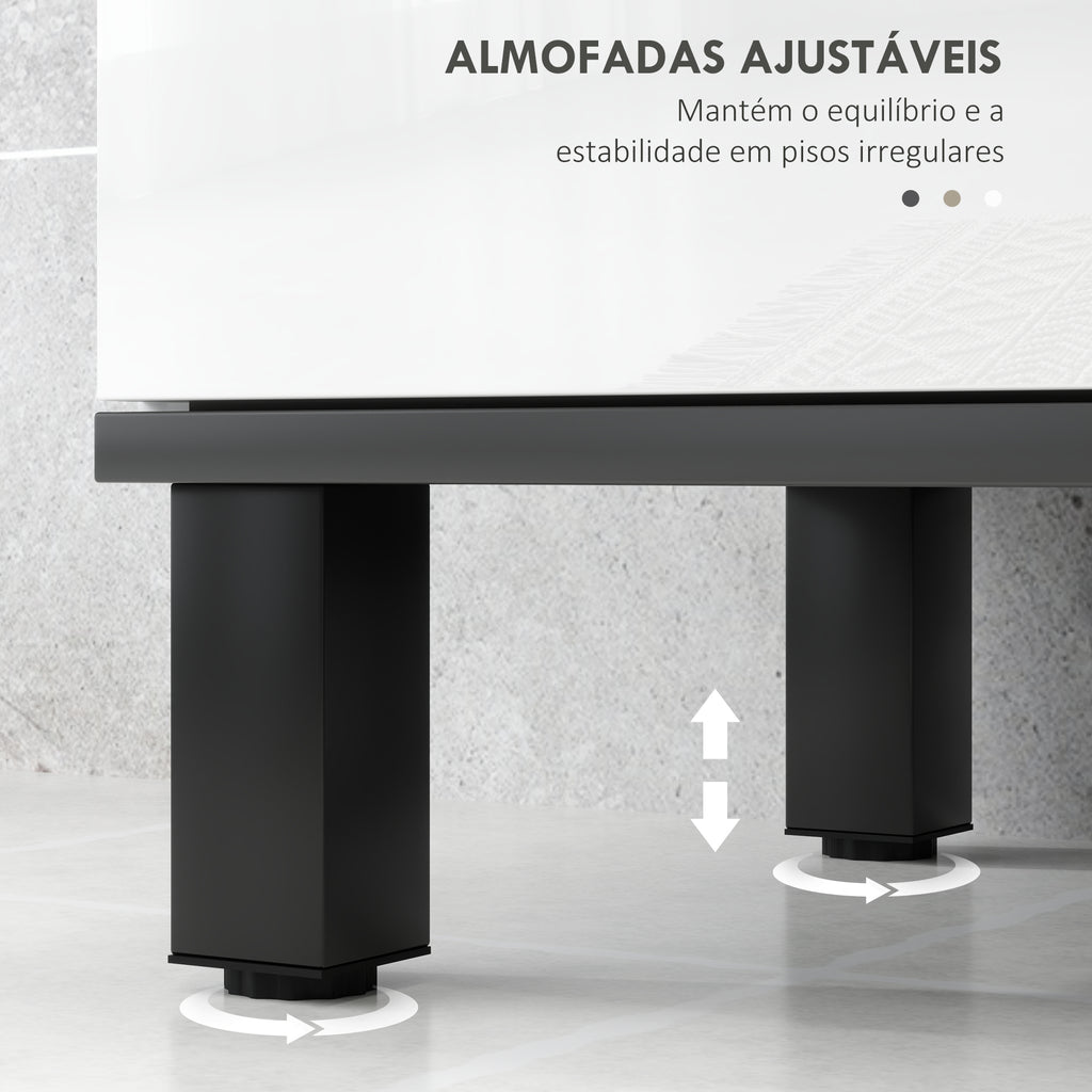 HOMCOM Móvel de Lavatório com 2 Portas, Branco 80x34x60cm