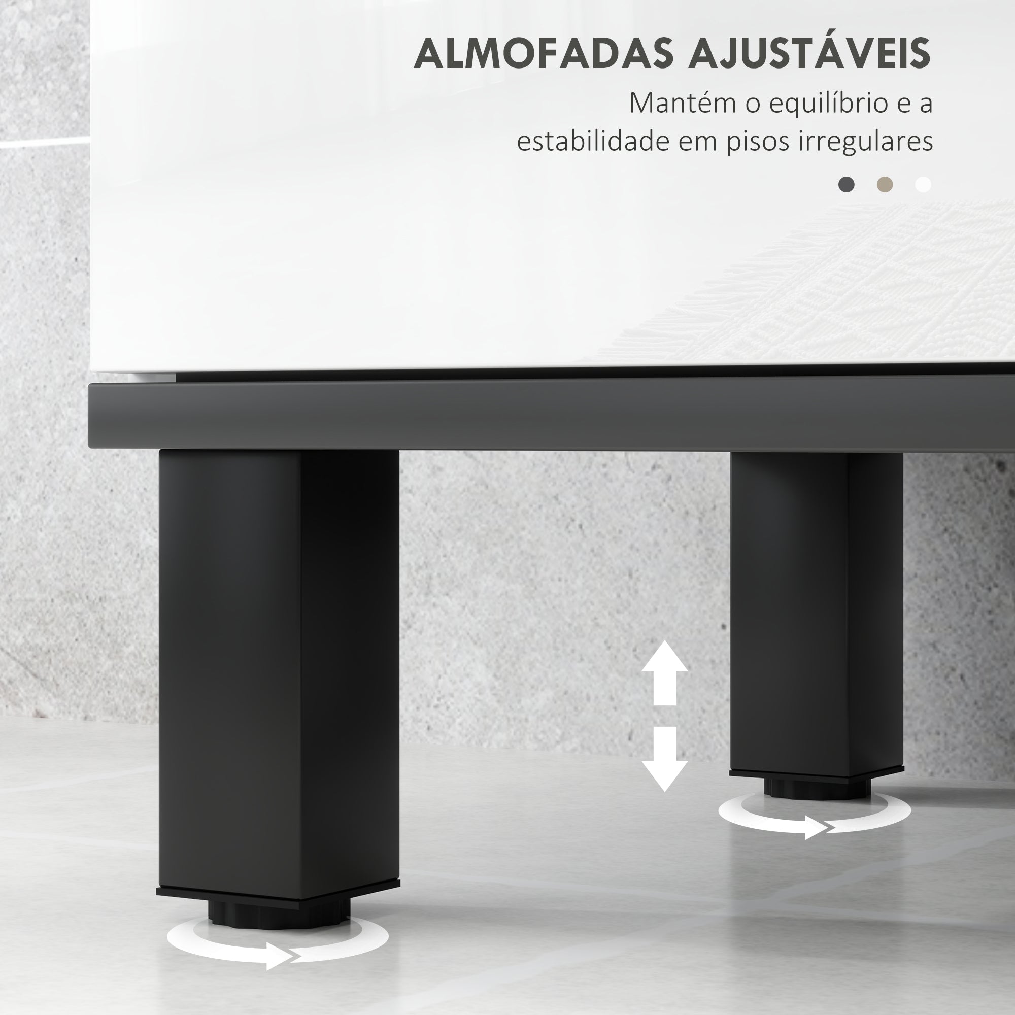 HOMCOM Móvel de Lavatório com 2 Portas, Branco 80x34x60cm