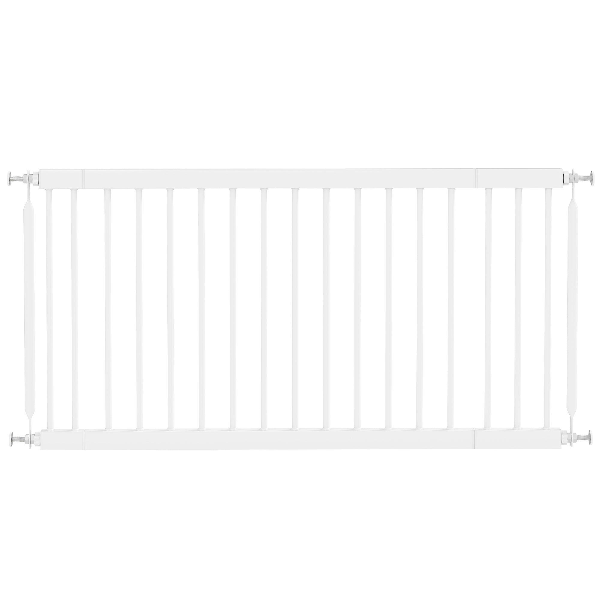 PawHut Barreira de Segurança Extensível para Cães Pequenos, 67-93,5 cm, Branco