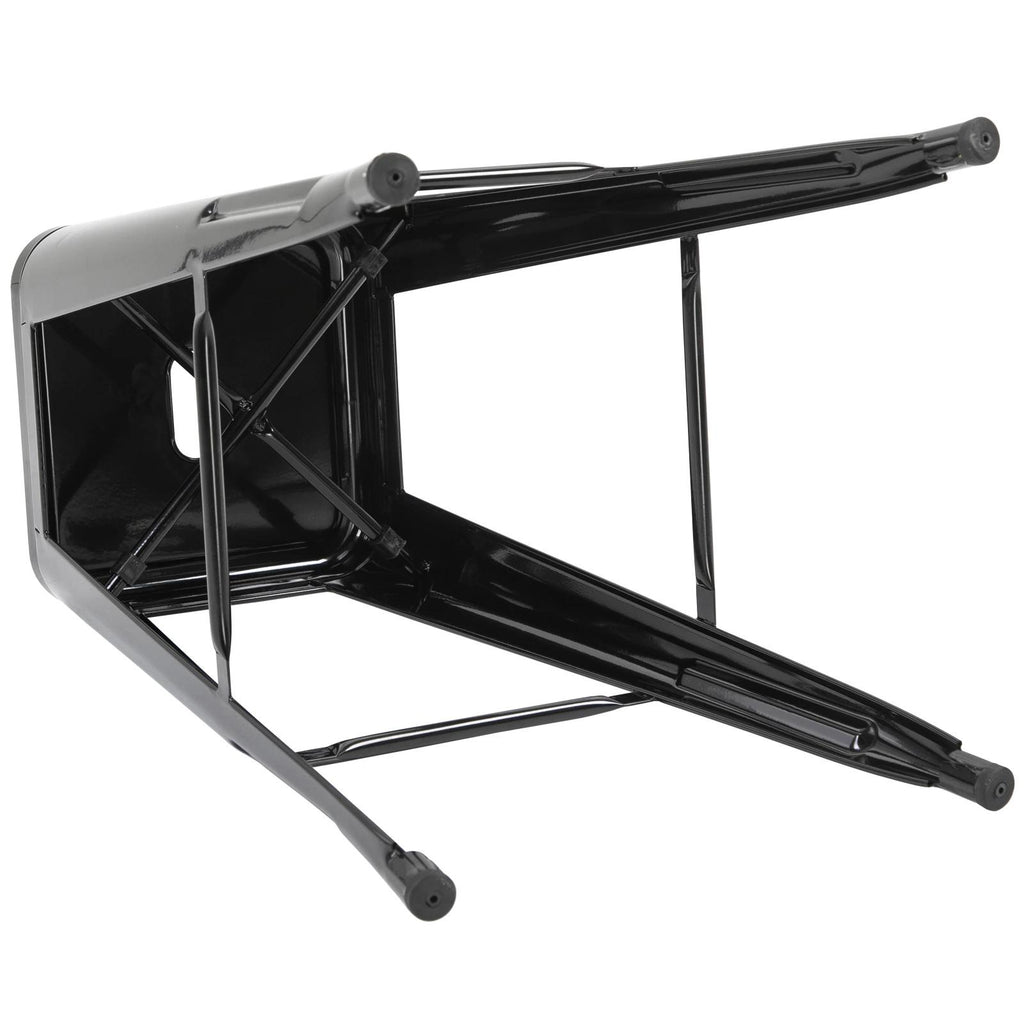 HOMCOM Conjunto de 4 Bancos Industriais em Metal, 43x43x76 cm