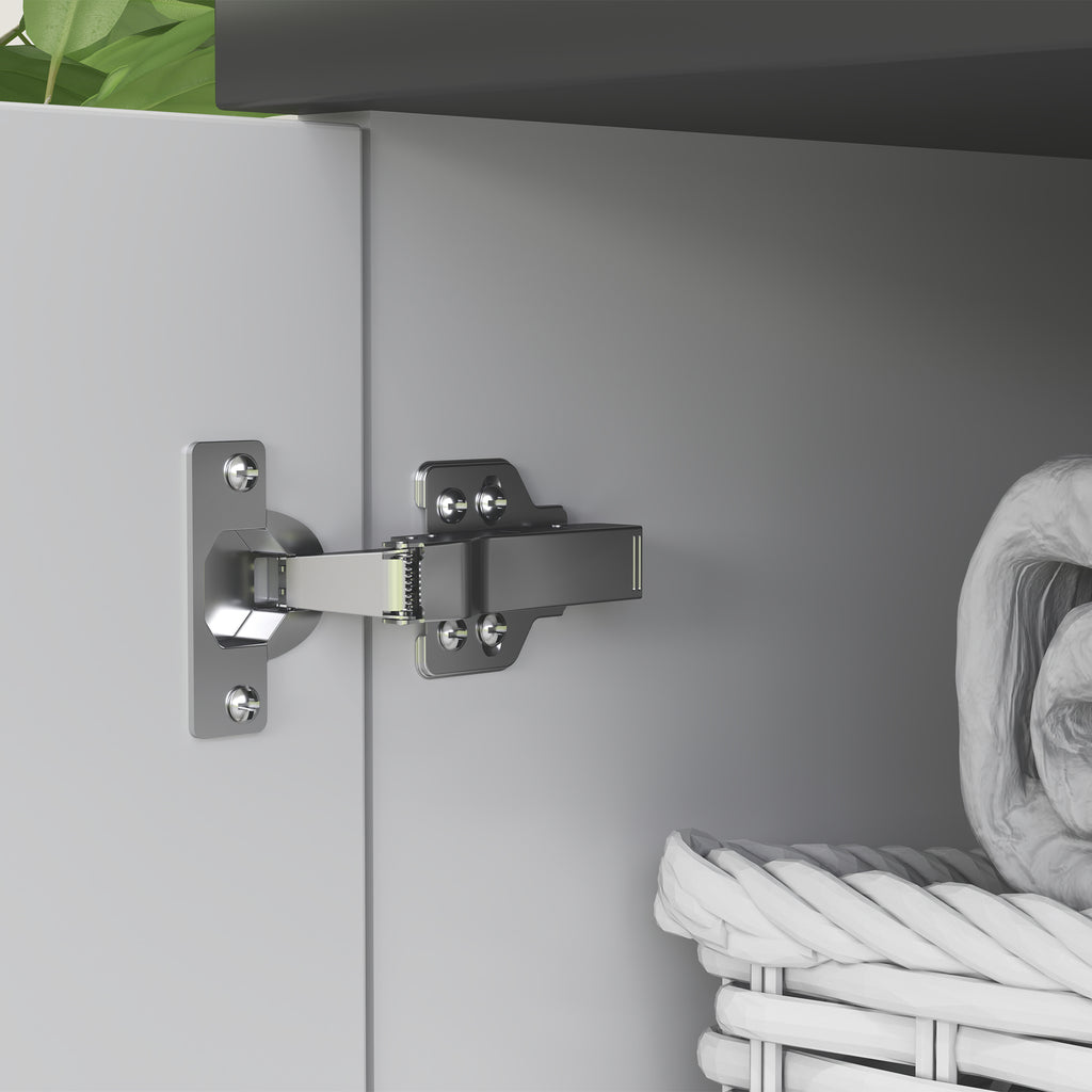 HOMCOM Móvel de Lavatório com 2 Portas, Branco 80x34x60cm