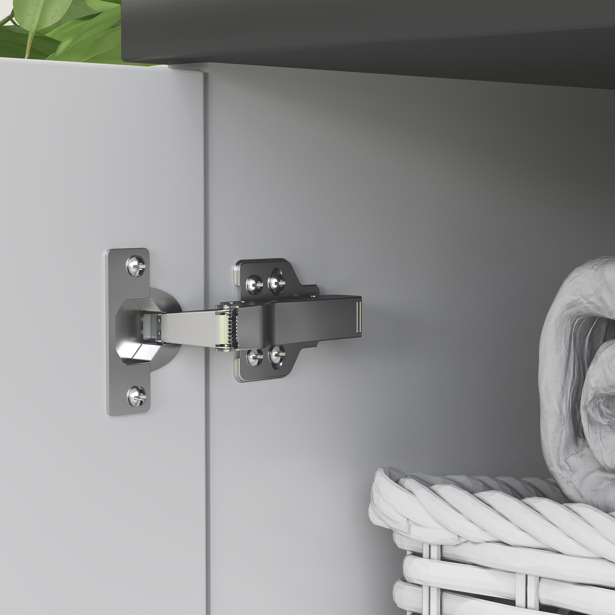 HOMCOM Móvel de Lavatório com 2 Portas, Branco 80x34x60cm