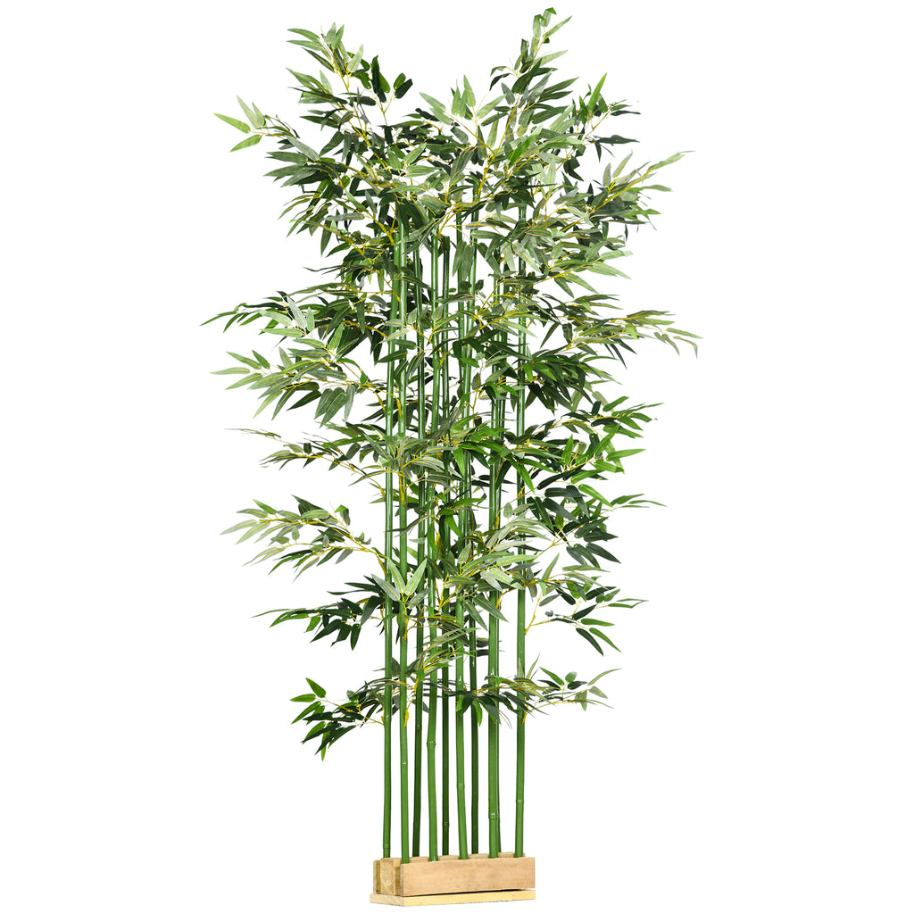 HOMCOM Bambu Artificial 180cm com 1640 Folhas e Vaso