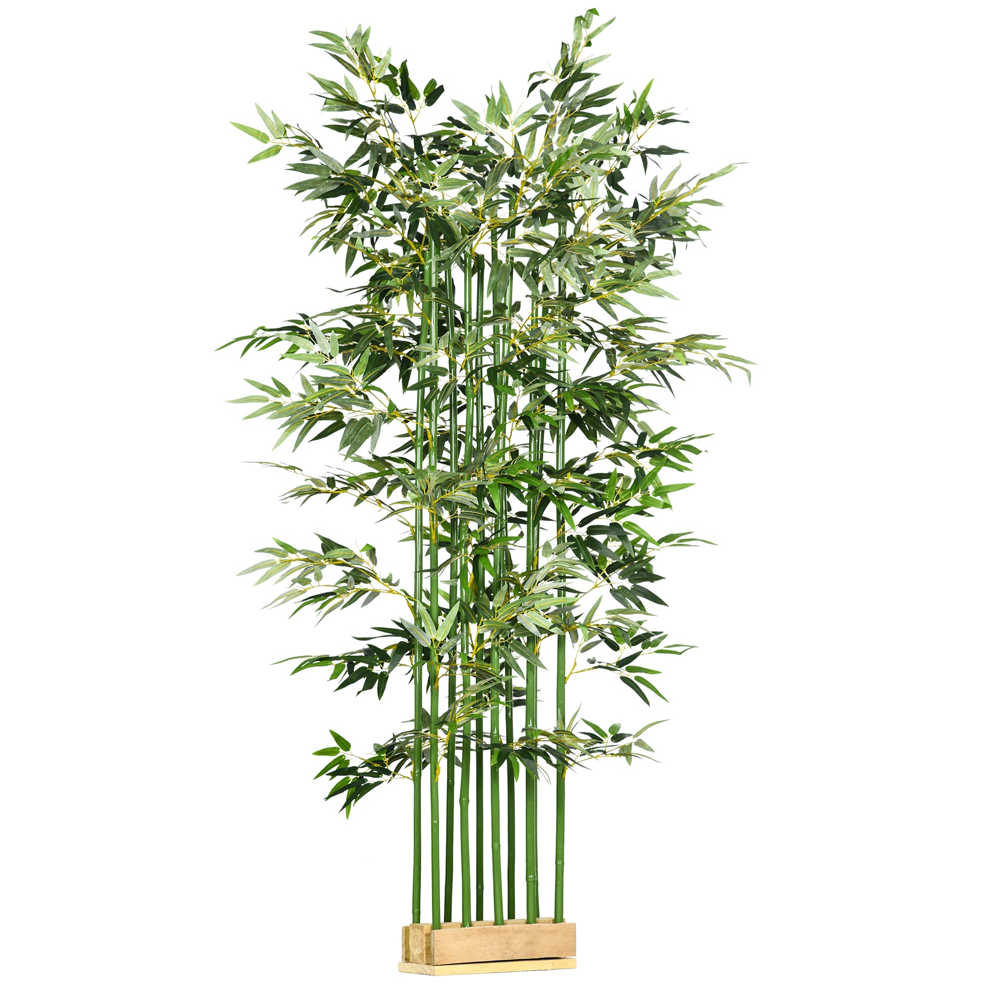 HOMCOM Bambu Artificial 180cm com 1640 Folhas e Vaso