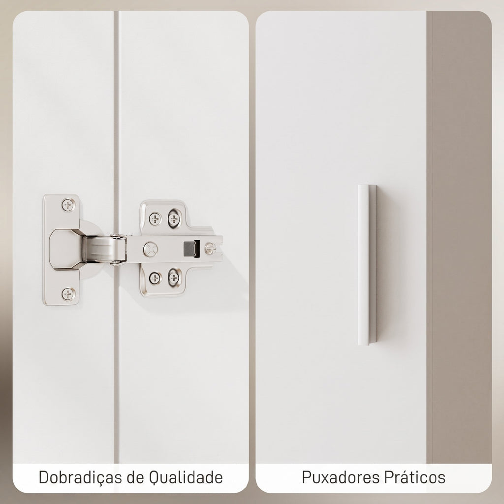 HOMCOM Roupeiro Moderno para Quarto com Barra de Pendurar e Gaveta