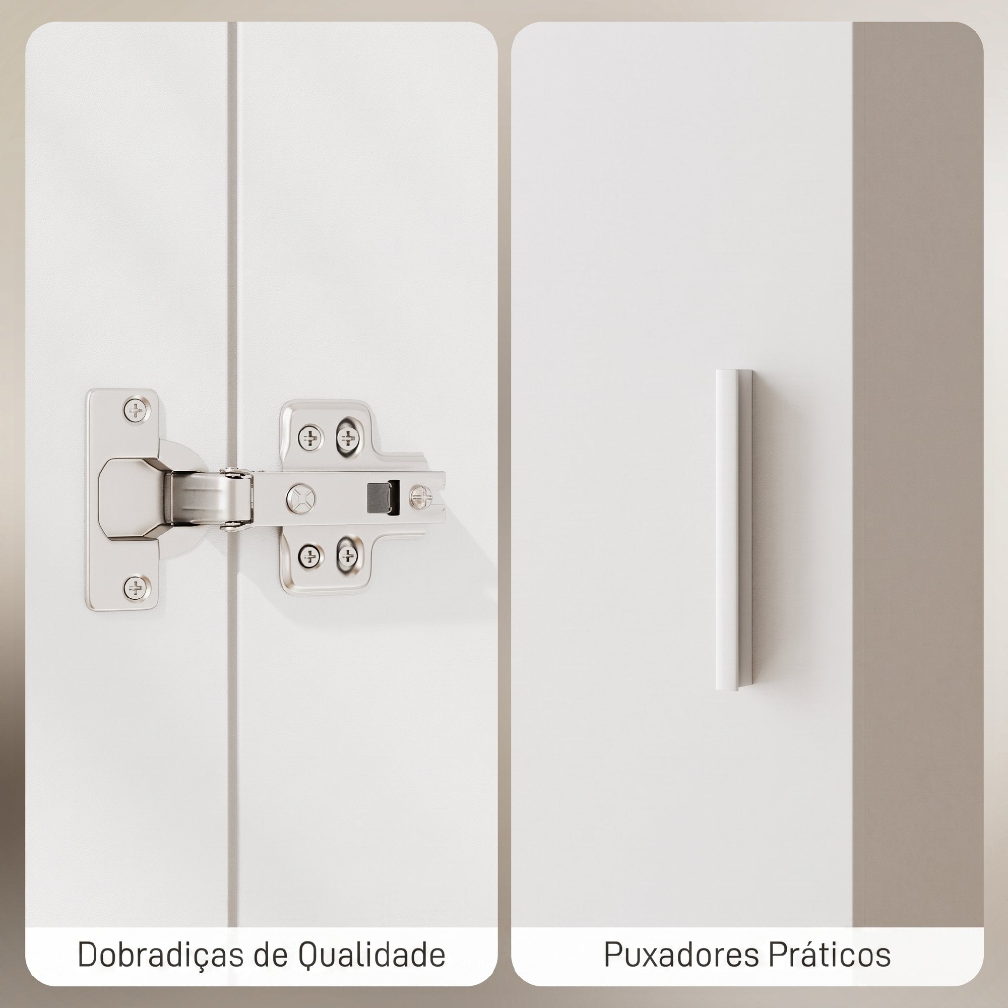 HOMCOM Roupeiro Moderno para Quarto com Barra de Pendurar e Gaveta