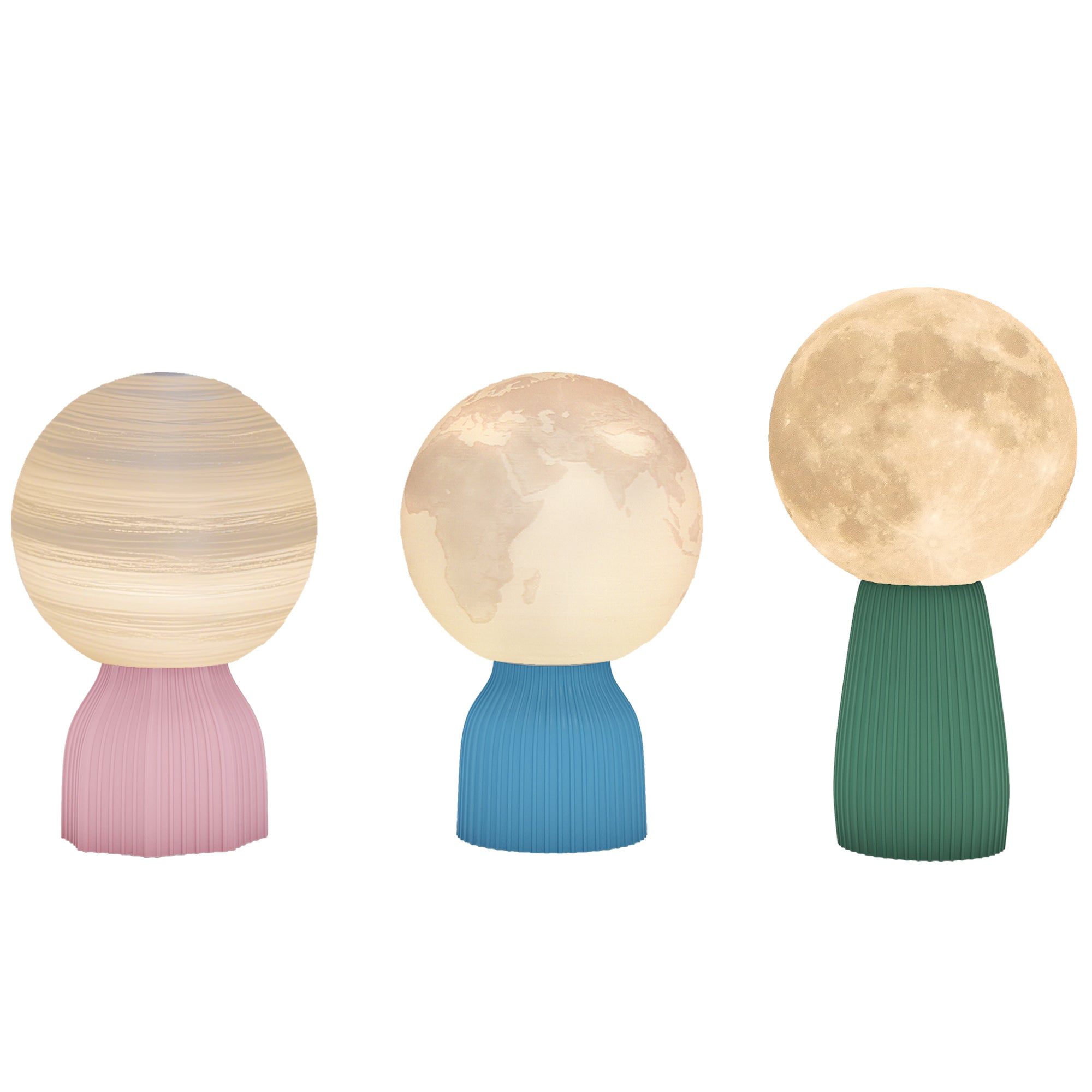 HOMCOM Conjunto de 3 Candeeiros de Mesa 3D