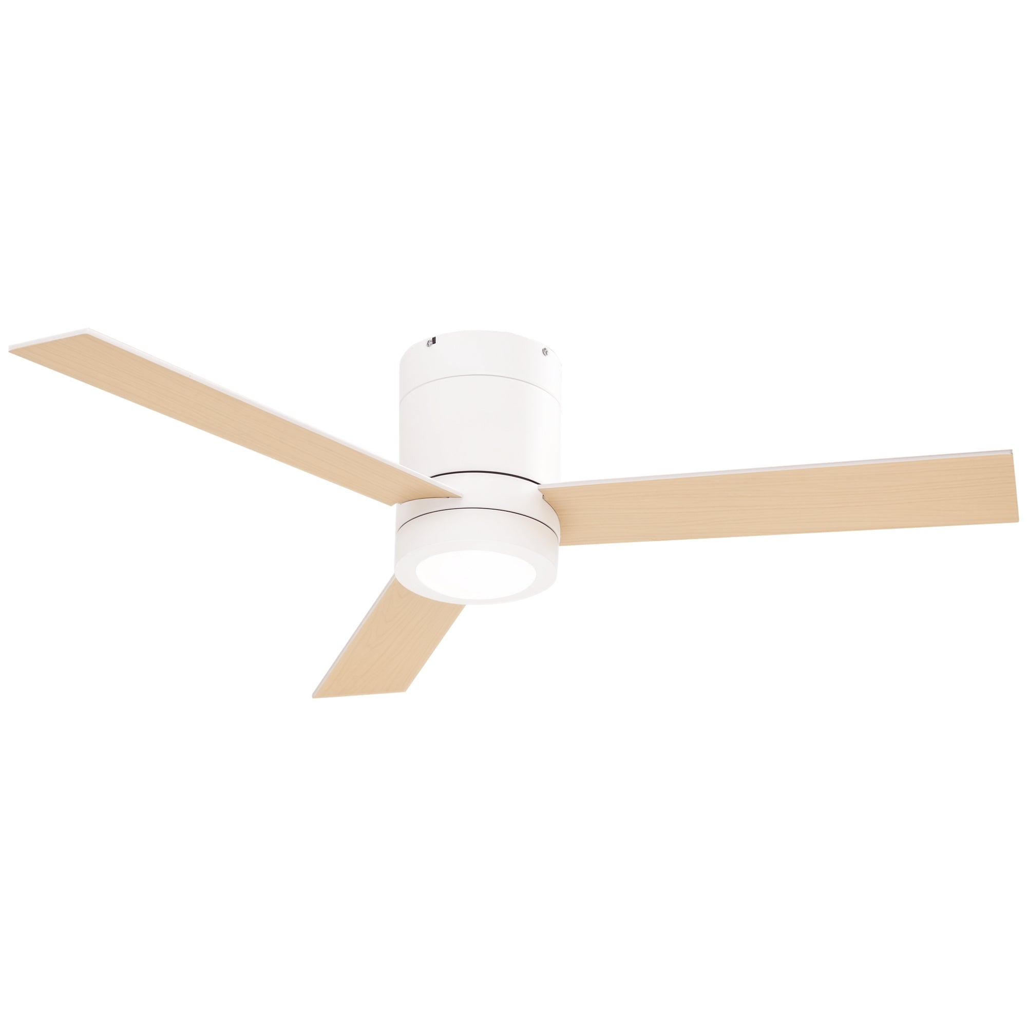 HOMCOM Ventoinha de Teto com Luz LED, 3 Velocidades, Ø112cm Branco