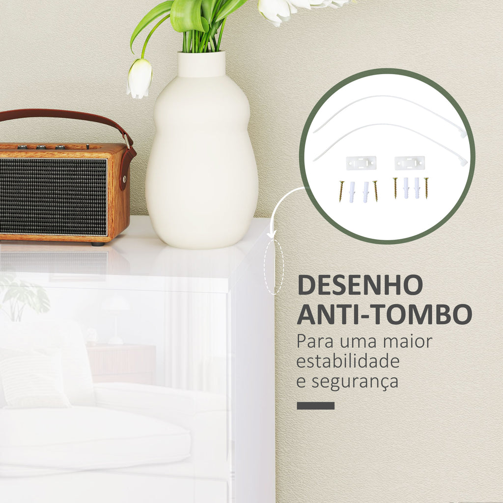 HOMCOM Cómoda 4 Gavetas de Madeira Moderna 55x33x80 cm