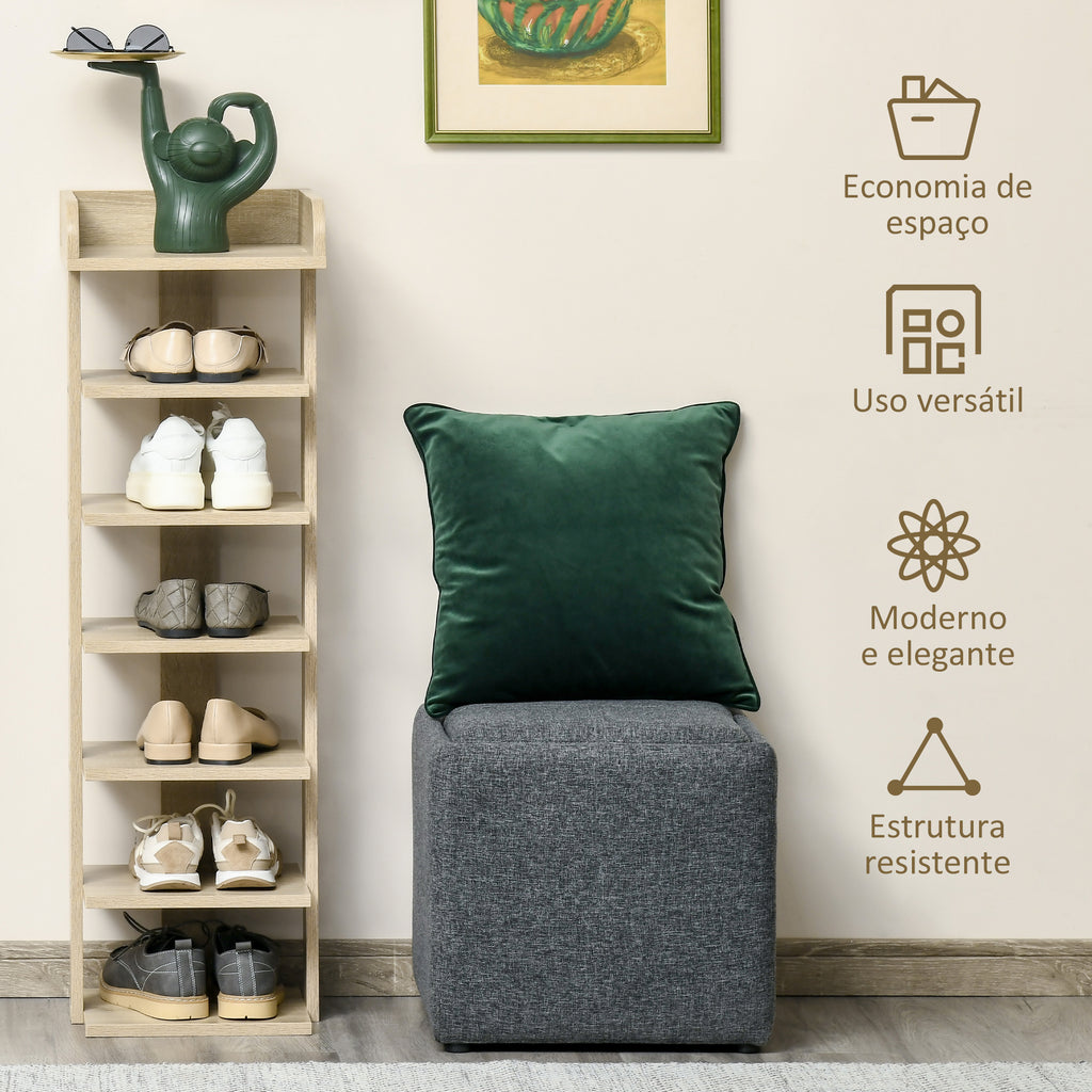 HOMCOM Sapateira Estreita 7 Níveis, Estante para 6 Pares Sapatos
