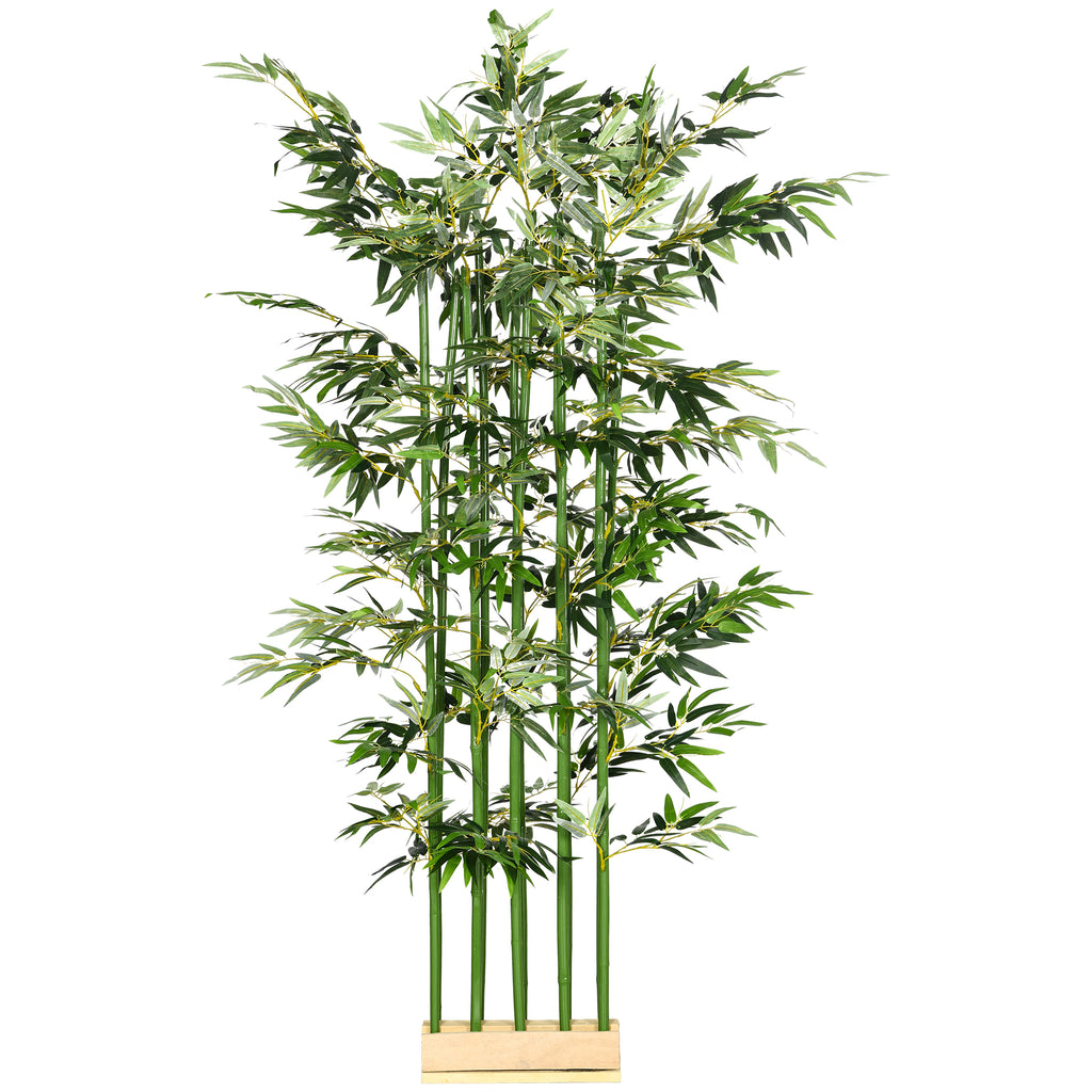 HOMCOM Bambu Artificial 180cm com 1640 Folhas e Vaso