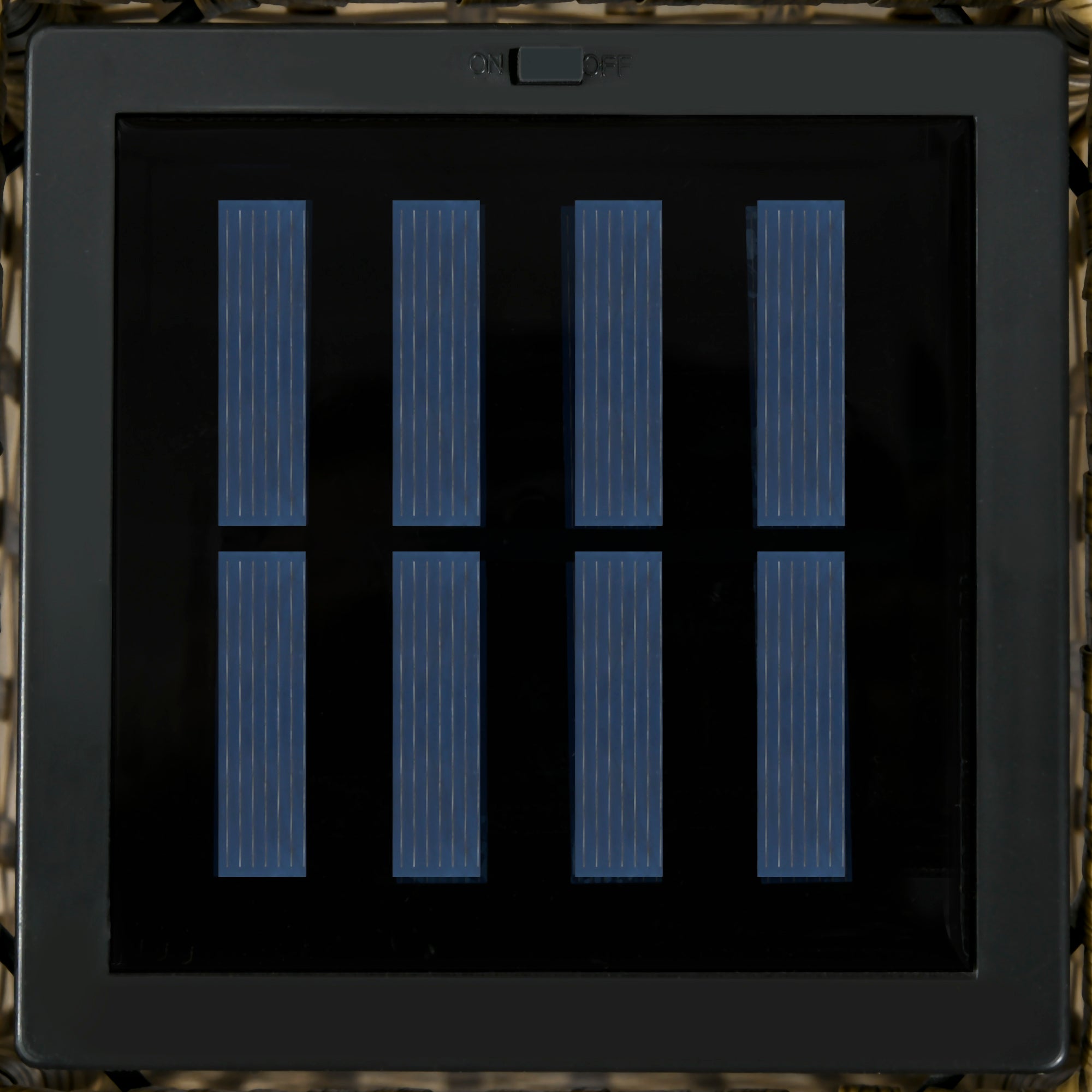 Outsunny Candeeiro Solar de Vime LED, 15,5x15,5x69cm, Marrom Areia