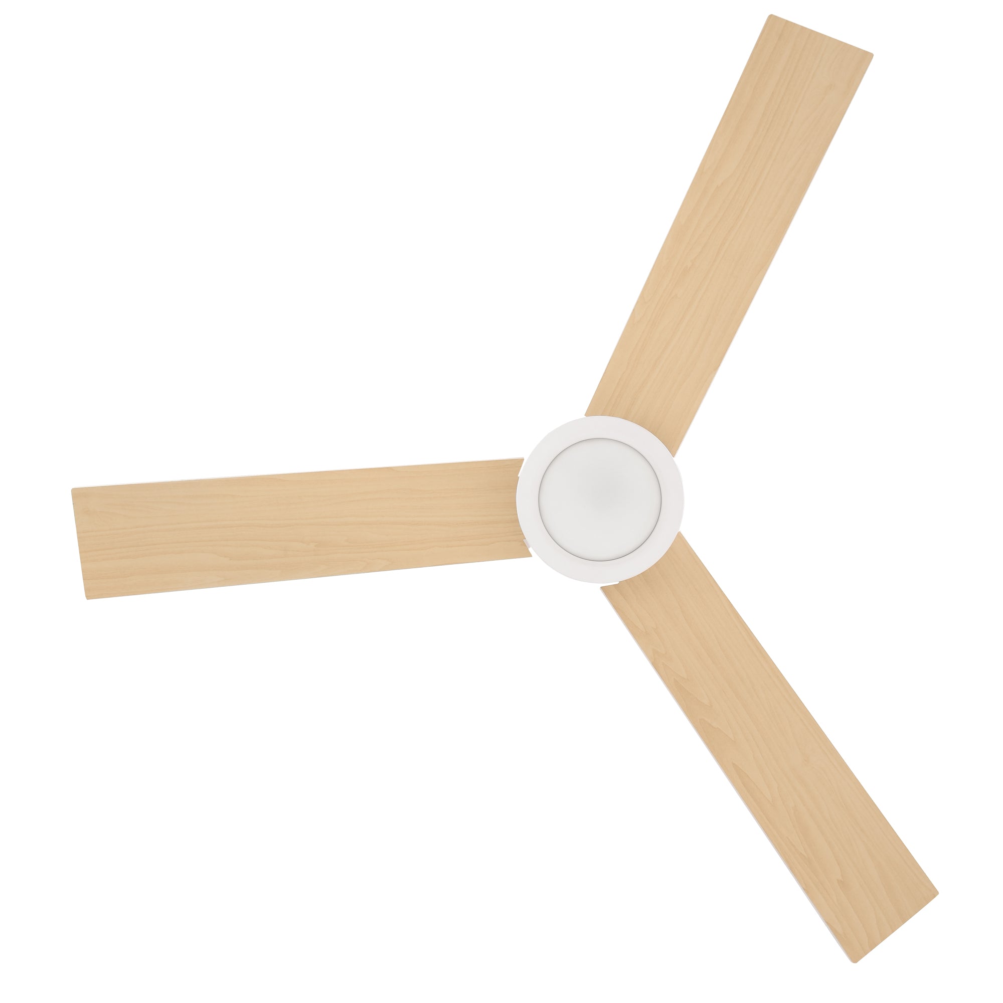 HOMCOM Ventoinha de Teto com Luz LED, 3 Velocidades, Ø112cm Branco