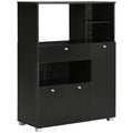 HOMCOM Aparador de Cozinha para Micro-ondas 90x40x120 cm Preto