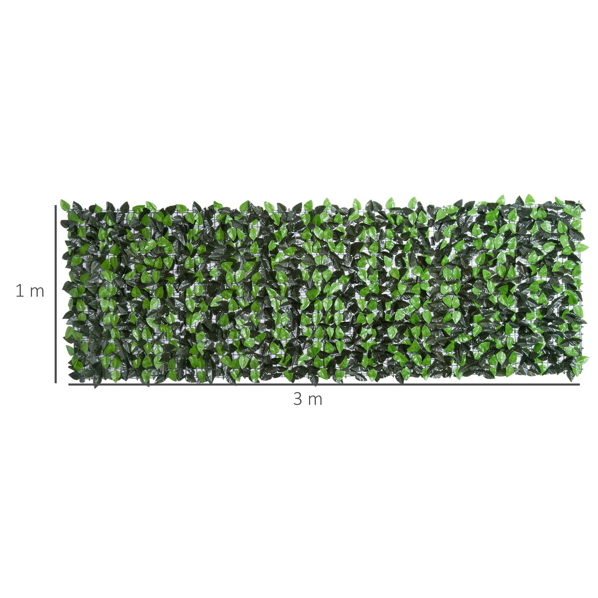 Outsunny Vedação Artificial em Rolo 3x1m para Jardim e Varanda