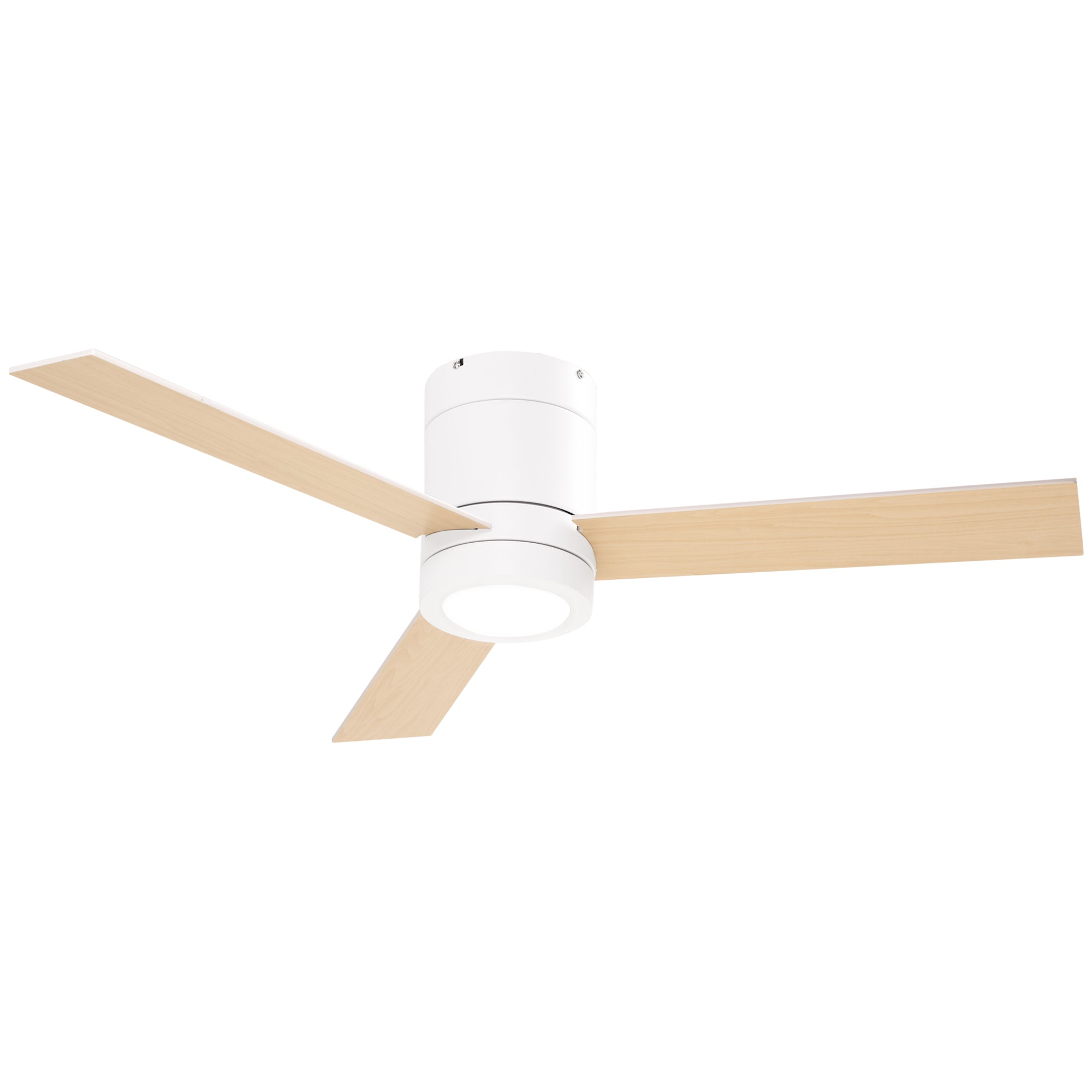 HOMCOM Ventoinha de Teto com Luz LED, 3 Velocidades, Ø112cm Branco