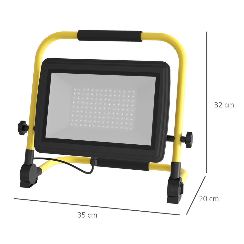 HOMCOM Projetor LED Recarregável 100W 8500 Lúmenes IP65