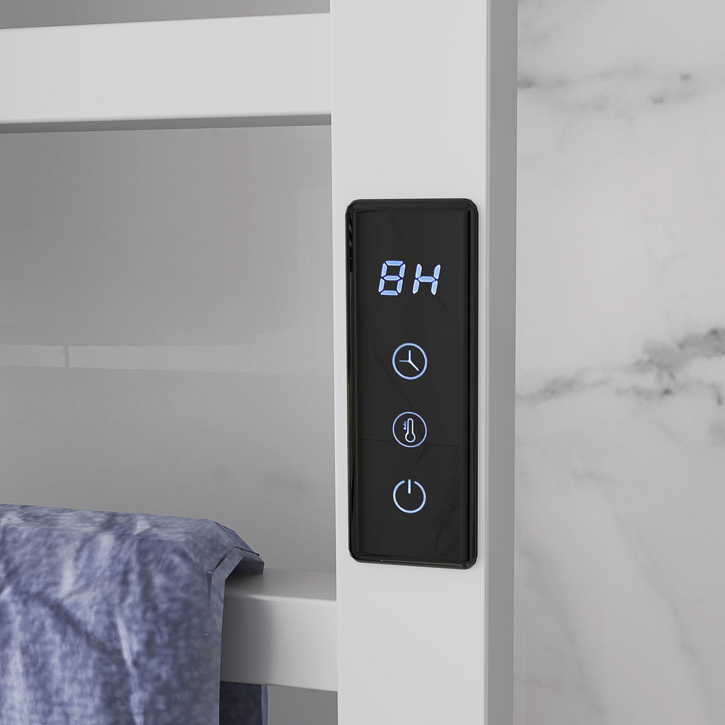 HOMCOM Toalheiro Elétrico de Parede 110W WIFI 10 Barras Branco