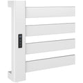 HOMCOM Toalheiro Elétrico de Parede 130W Wi-Fi 4 Barras Branco