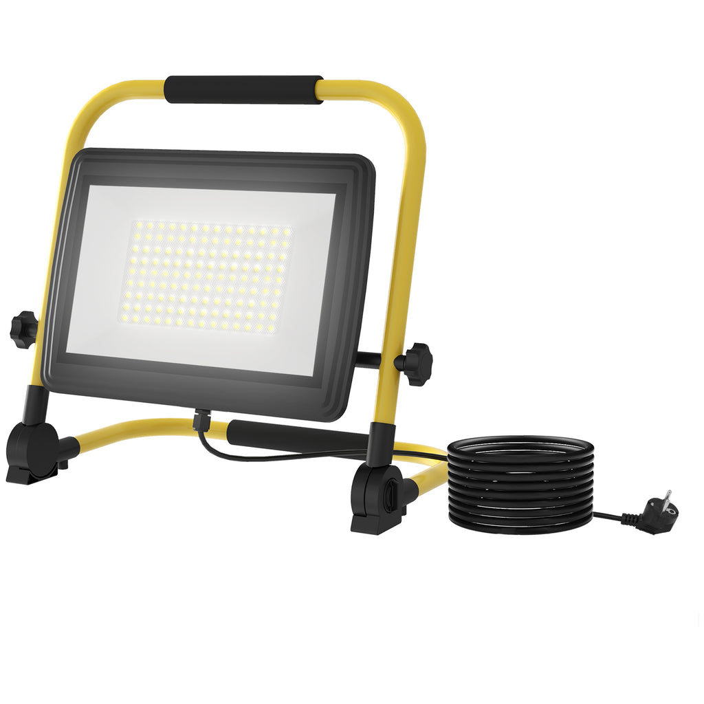 HOMCOM Projetor LED Recarregável 100W 8500 Lúmenes IP65