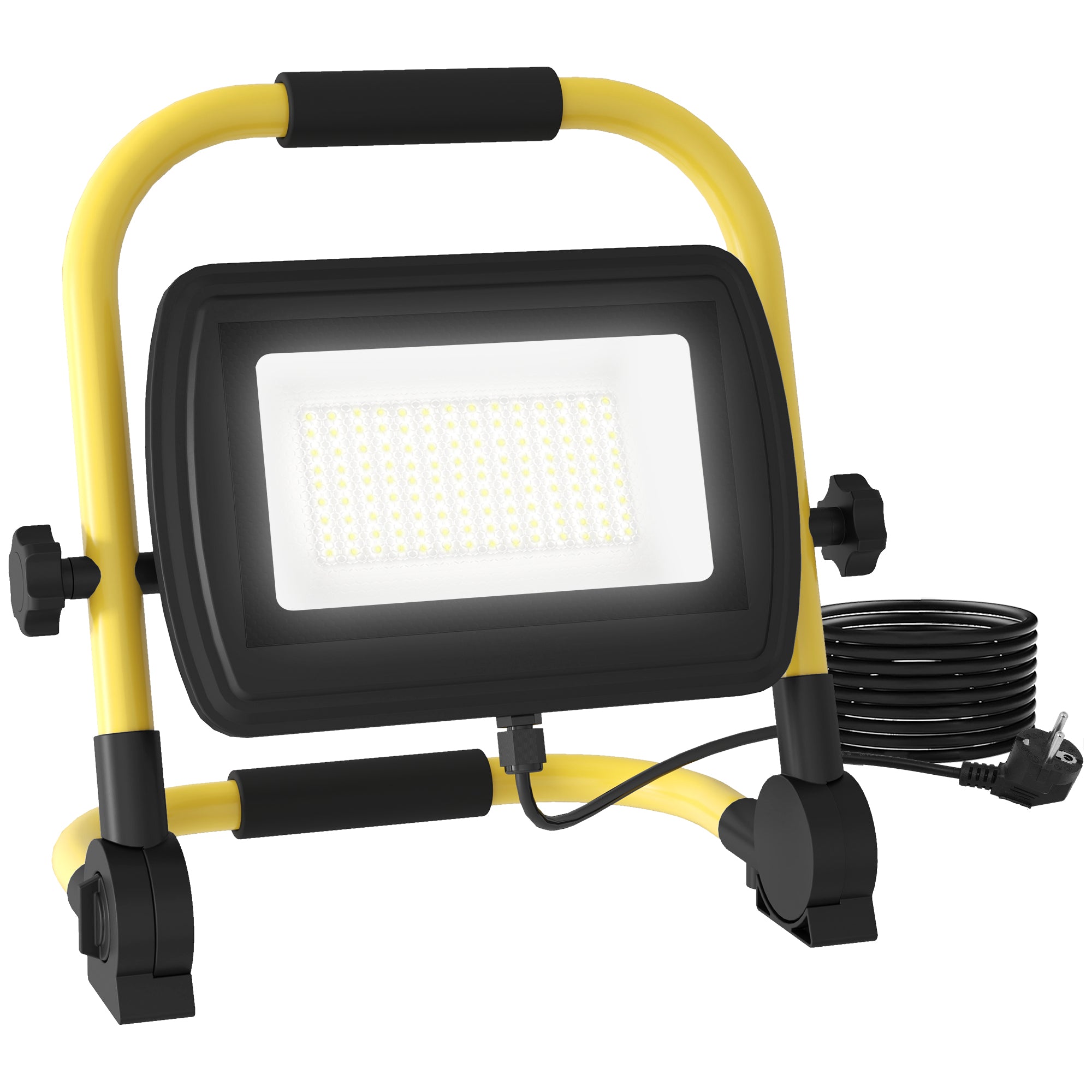 HOMCOM Projetor LED 50W 4250 Lúmenes IP65 Amarelo