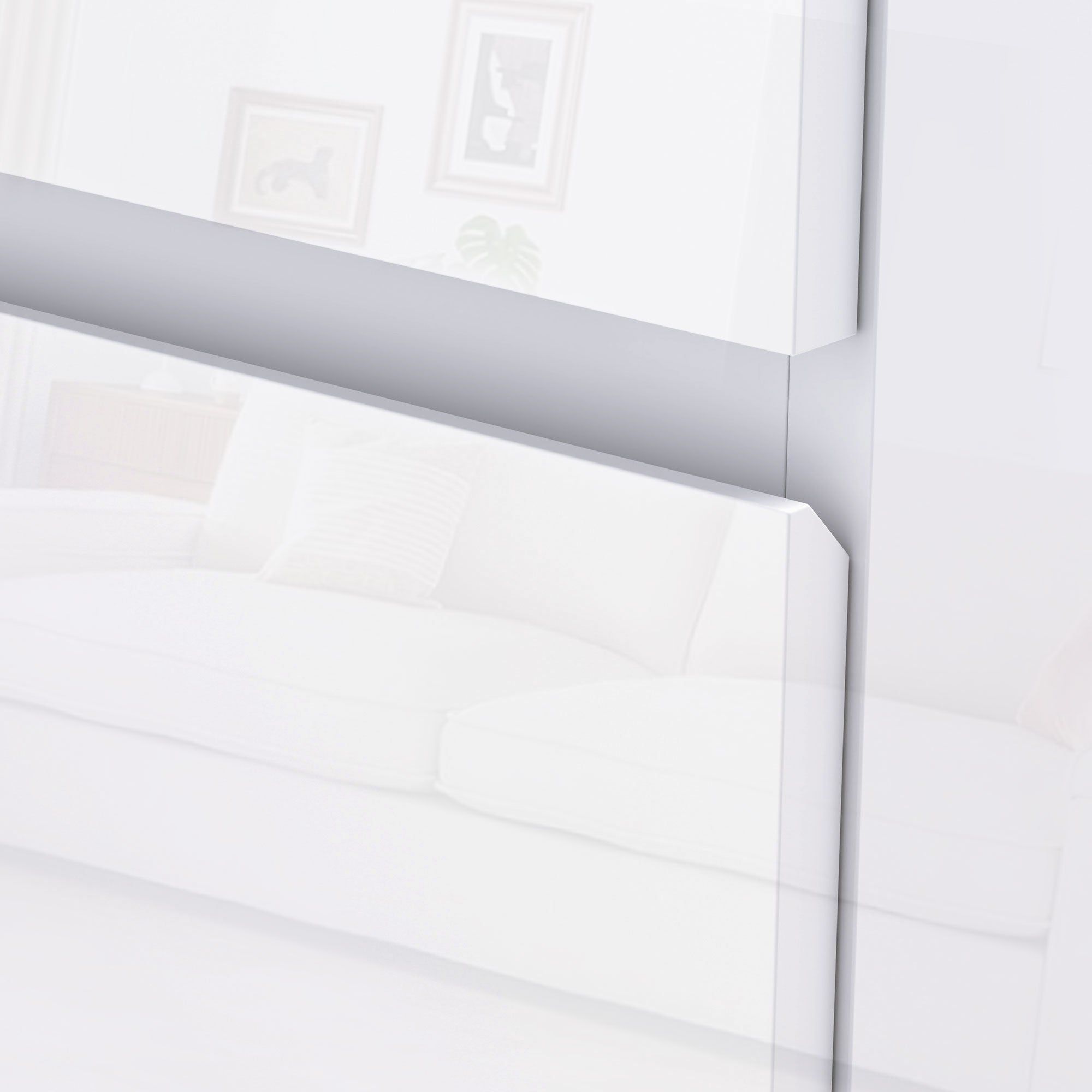 HOMCOM Cómoda 4 Gavetas de Madeira Moderna 55x33x80 cm