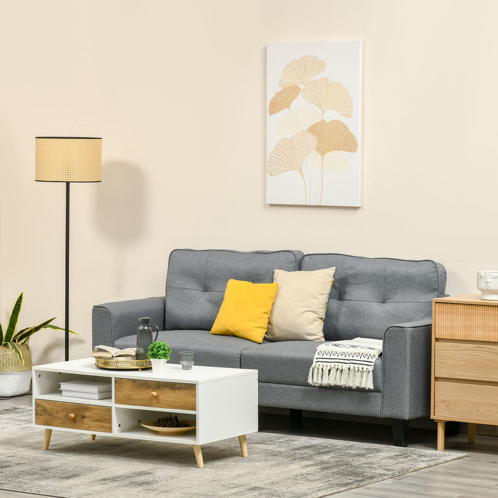 HOMCOM Pintura em Tela Folhas de Ginkgo Biloba 90x60cm