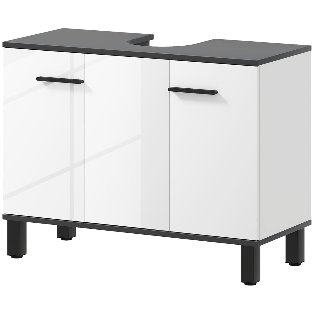 HOMCOM Móvel de Lavatório com 2 Portas, Branco 80x34x60cm